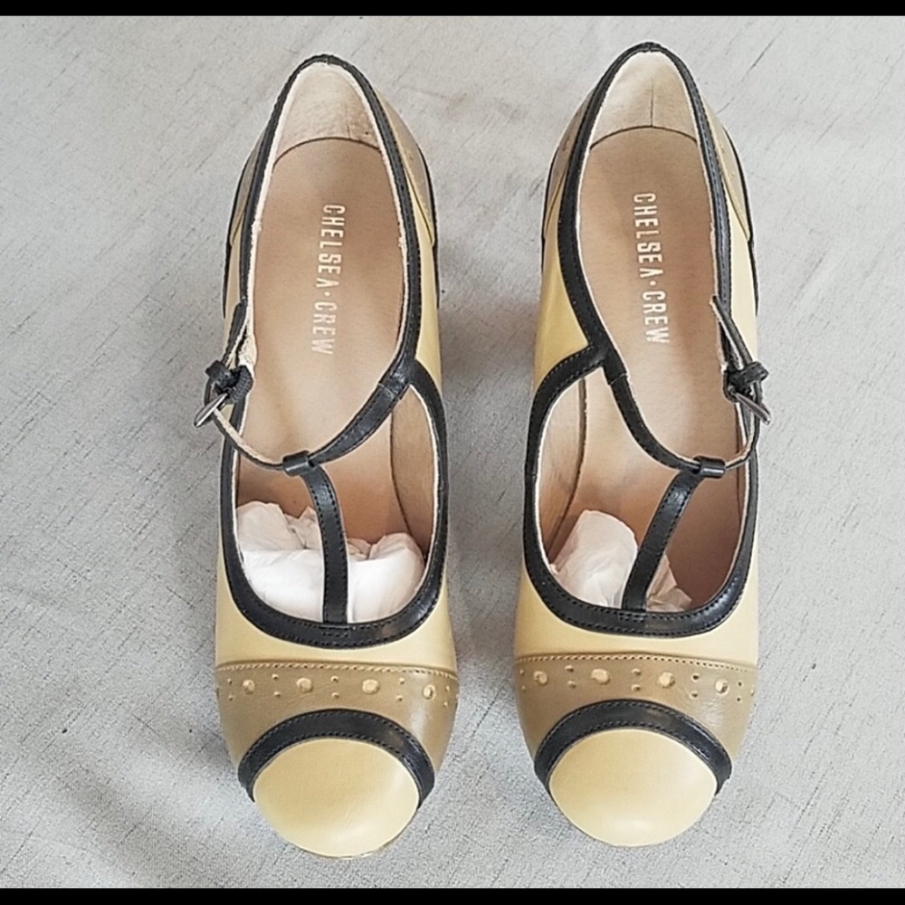 Chelsea Crew "Mimi" t-strap heels, size 38 size 7